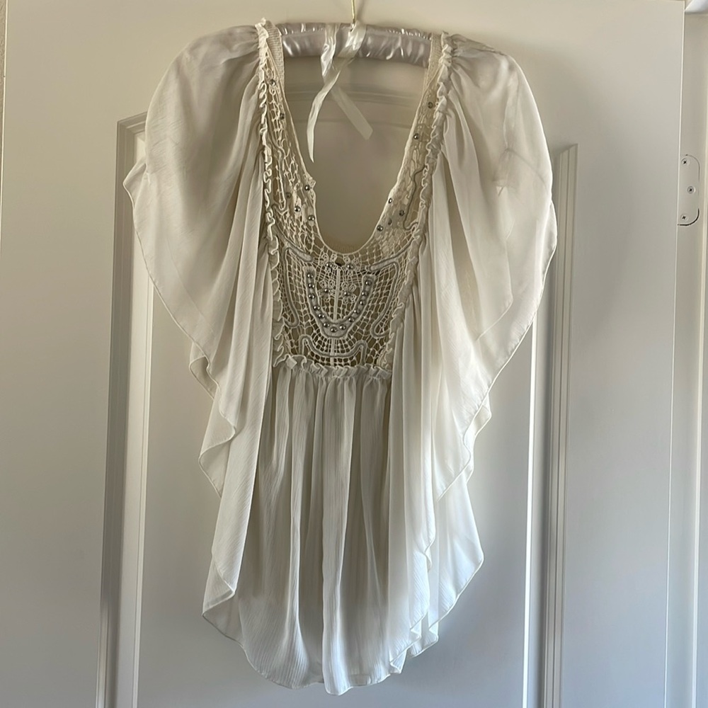 Free People - white sweater/blouse - size M